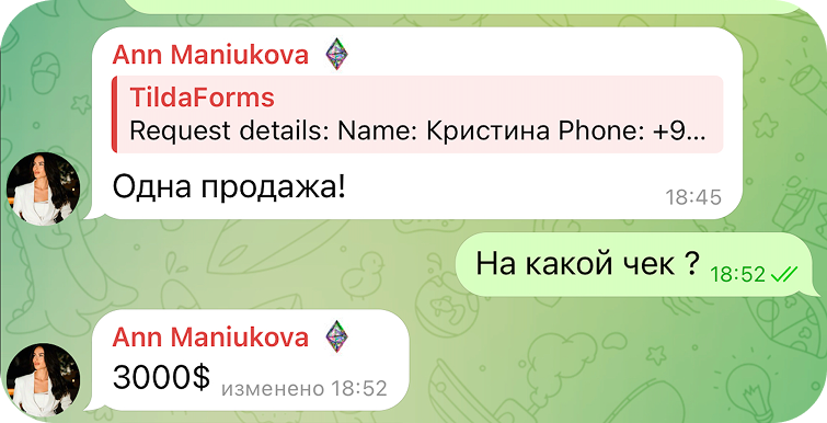 Переписка с Анной, скриншот 3